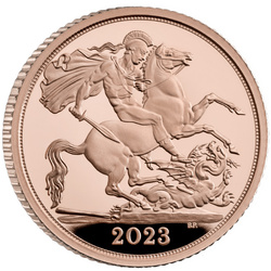 Grande-Bretagne : Le couronnement de Sa Majesté le roi Charles 1/2 souverain 2023 Proof