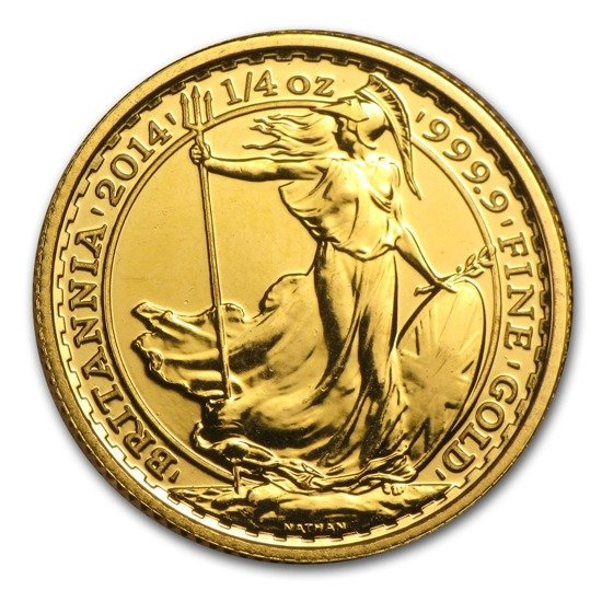 Britannia 1/4 uncji Złota 2014 Stan 2