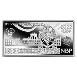 Polskie banknoty obiegowe - zestaw srebrnych monet 10 - 500 zł 2022 Proof