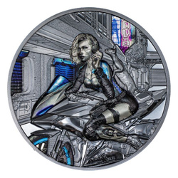 Cook Islands: Cyber Queen – The Beginning coloured 3 oz Silber 2023 Black Proof Ultra High Relief Coin