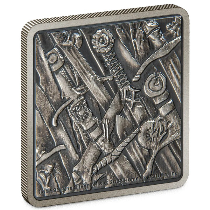 Juego de Tronos - Trono de Hierro 1 uncja Srebra 2022 Acabado envejecido