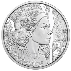 The Chamomile coloured 10 Euro Silver 2023 Proof Coin