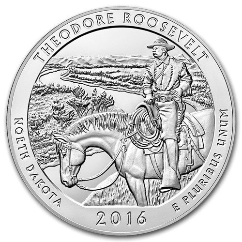 National Parks of America: Theodore Roosevelt National Park 5 oz Plata