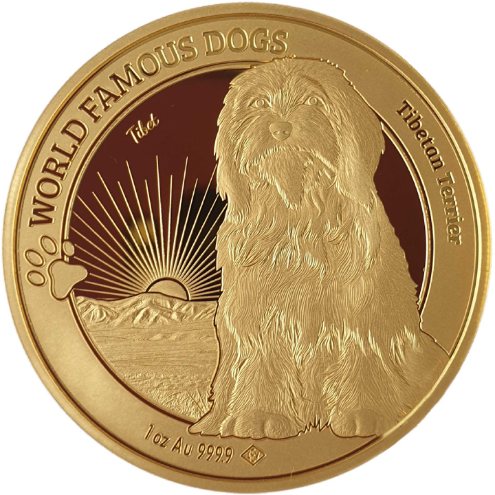 Cameroon: World Famous Dogs - Tibetan Terrier 1 oz Gold 2024