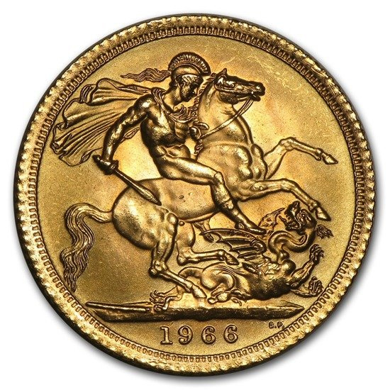 Nagy-Britannia arany sovereign 1966 Állapot II