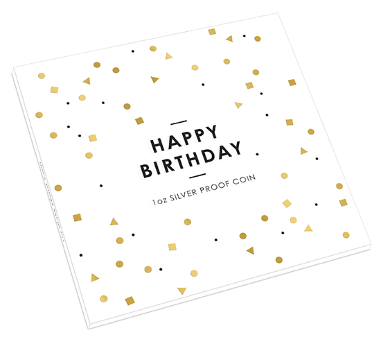 Happy Birthday coloured 1 oz Silver 2021 Proof