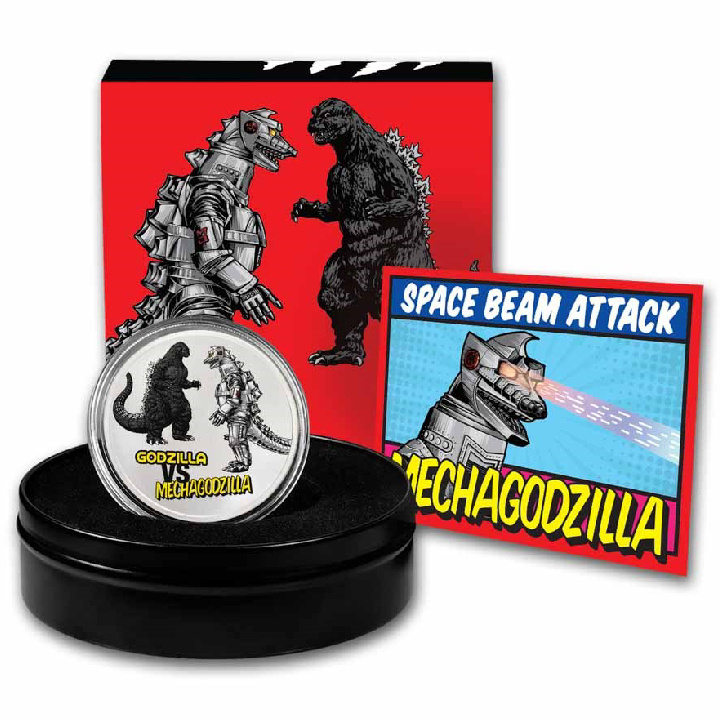 Niue: Godzilla vs Monsters - Mechagodzilla coloured 2 oz Silver 2024