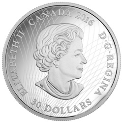 Canada: Northern Lights in the Moonlight 2 uncje Srebra 2016 Glow-in-the-Dark Proof