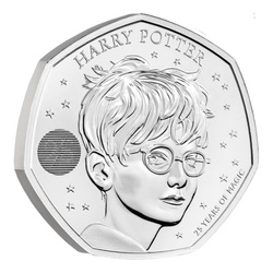 Harry Potter 25. rocznica 50p Miedzionikiel 2022