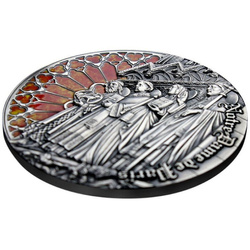 Camerún: Notre Dame de París coloreado 2 oz Plata 2019 Antiqued Coin