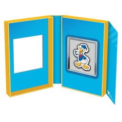 Niue: Disney - Paperino colorato 1 oncia d'argento 2021 Proof Moneta sagomata