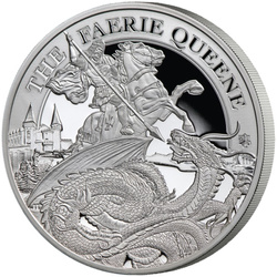 St Helena: Faerie Queene - Redcrosse & The Dragon 1 uncja Srebra 2024