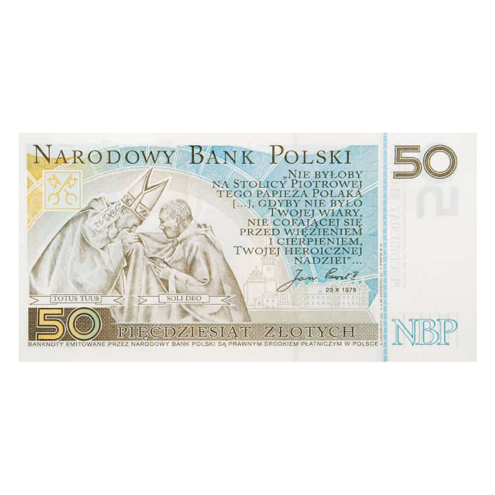 NBP-Banknote Johannes Paul II. 2006 50 Zloty