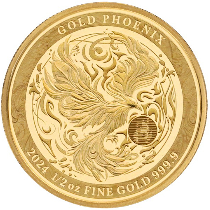 Niue: Phoenix 1/2 uncji Złota 2024 Prooflike