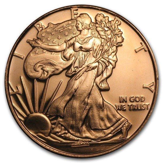Liberty 1 oz Copper Round