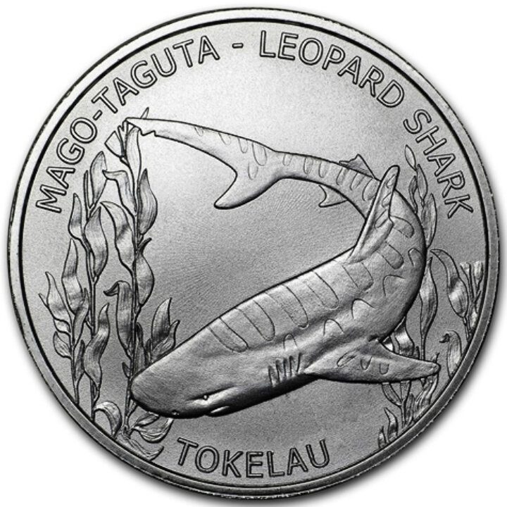 Tokelau: Mago-Taguta Leopard Shark 1 uncja Srebra 2018