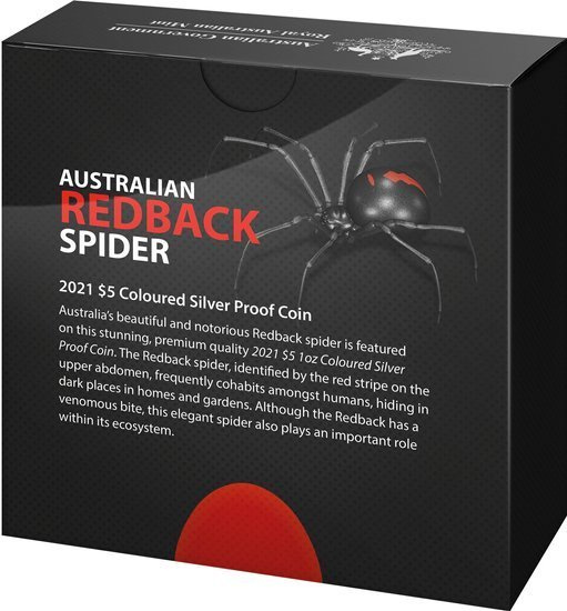 Najniebezpieczniejsze Stworzenia Australii: Redback Spider 1 uncja Srebra Proof 2021