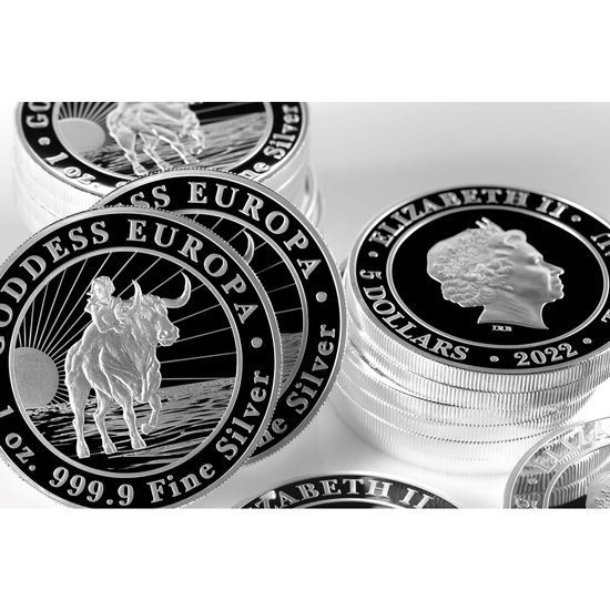 Tokelau: Goddess Europa 1 oz Silber 2022