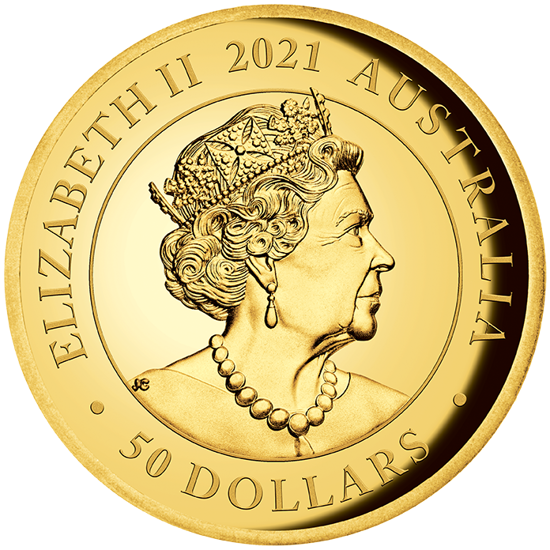 Ausztrál szuverén 50 AUD 2021 Proof magas domborzatú Piedfort érme