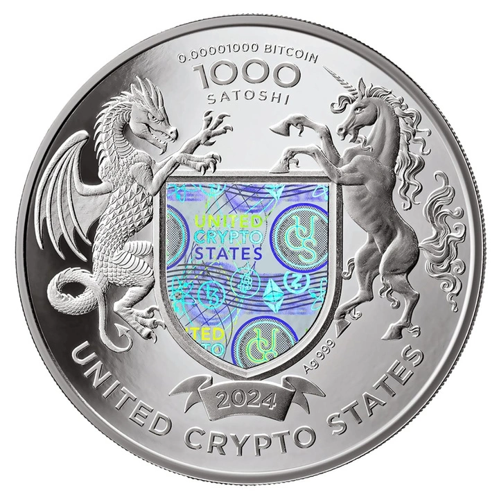 Medalia de Argint Liberty of Ukraine 1 oz 2024 Proof cu hologramă