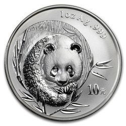 Chińska Panda 1 uncja Srebra 2003