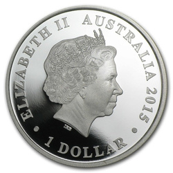 Kookaburra 1 uncja Srebra 2015 PROOF (WORLD MONEY FAIR) NISKI NAKŁAD