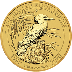 Kookaburra 1/10 unce zlata 2020