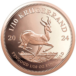Lote de 5 monedas de oro Krugerrand 2024 Proof