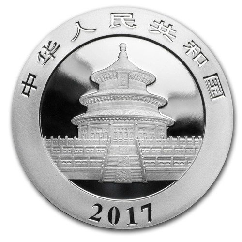 China Panda 30 gramos Plata 2017