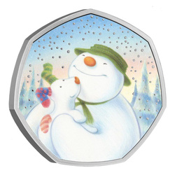 The Snowman and The Snowdog colorato Argento 2022 Proof