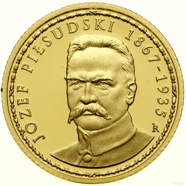 Niue: Väter der polnischen Unabhängigkeit - Józef Piłsudski 1/4 oz Gold 2018 Proof