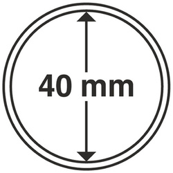 Leuchtturm - Műanyag érme kapszula 40 mm 100 darab