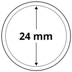 Leuchtturm - Műanyag érme kapszula 24 mm 100 darab