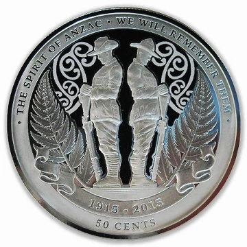 Az Anzac szelleme Prémium 1 uncia ezüst 2015 Proof