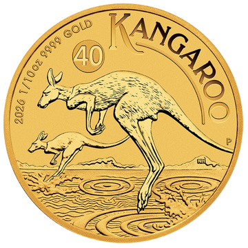 Ausztrál kenguru 1/10 uncia arany 2026