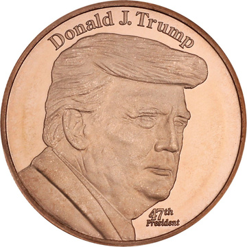 Rézérem Donald J. Trump – 47th President 1 uncia AVDP réz