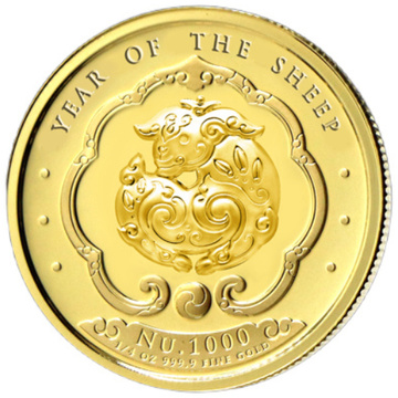 Aranyérme Bhután: Holdév – a Juh éve színezett 1/4 uncia arany 2027 Proof Ultra High Relief