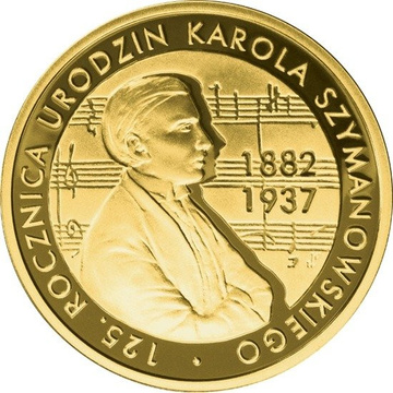Karol Szymanowski születésének 125. évfordulója 200 PLN 2007 Proof