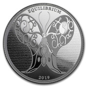 Tokelau: Egyensúly 1 uncia ezüst 2019 Prooflike