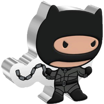 Niue: The Batman – Macskanő Chibi érme, színezett, 1 unciás ezüst, 2022, Proof