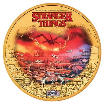 Stranger Things - Hawkins aranyozott alumínium-bronz érme $1 2026