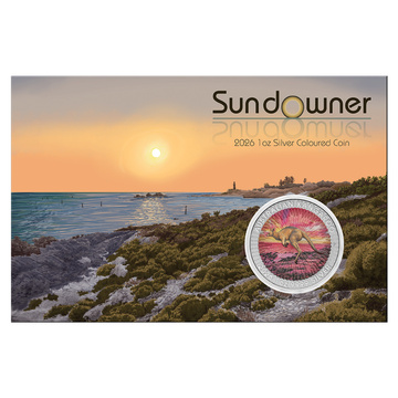 Ezüstérme Ausztrál kenguru Sundowner Edition színezett 1 uncia ezüst 2026