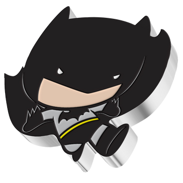Niue: DC Comics – Repülő Batman Chibi érme, színezett, 1 uncia ezüst, 2021, Proof