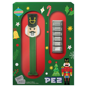 Pamp Bar: PEZ Holiday Nutcracker ajándékkészlet 6 x 5 g ezüst 2025 Reverse Proof