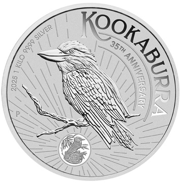 Kookaburra 1000 gramm ezüst 2025