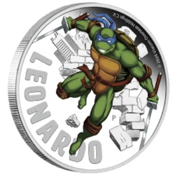 Tuvalu: Teenage Mutant Ninja Turtles - Leonardo színes 1 uncia ezüst 2024 Proof