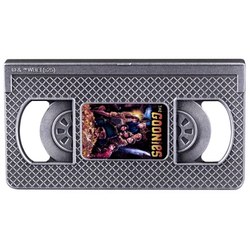Samoa: The Goonies VHS kazetta színezett 2 uncia ezüst 2025 antikolt alakú érme