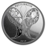 Tokelau: Egyensúly 1 uncia ezüst 2019 Prooflike