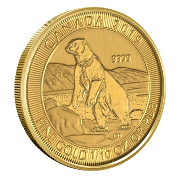 Kanada: Jegesmedve 1/10 uncia arany 2019