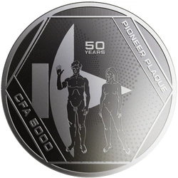 Csád: Pioneer Plaque 1 uncia ezüst 2022 Proof